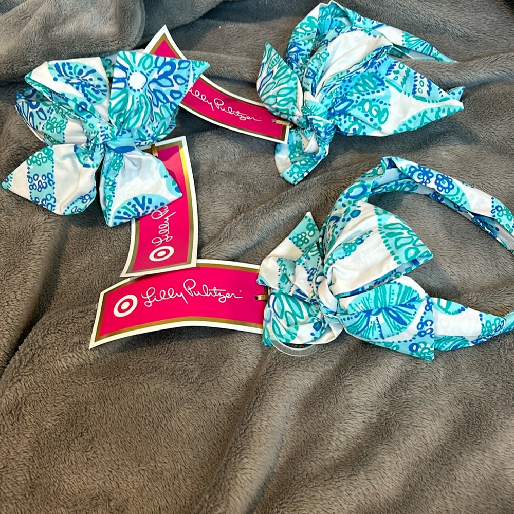 Lily Pulitzer Turquoise Coastal Hair Headbands-one size